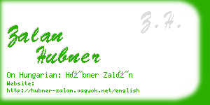 zalan hubner business card